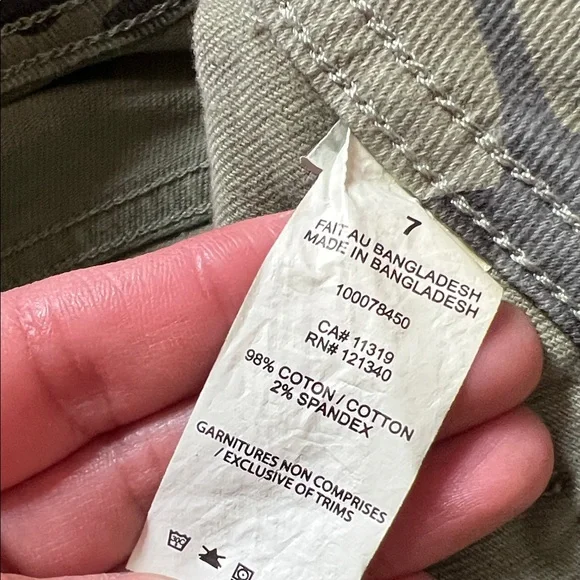 Garage Women’s Camo Flare Jeans in Olive Green - Picture 3 of 3